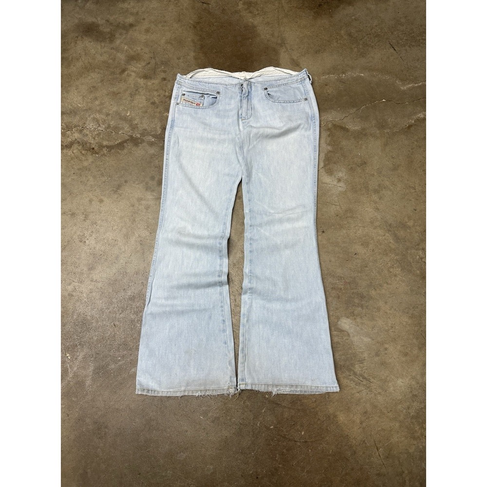 Diesel Light Wash Flare Bareback Jeans Y2K Size 32" Wide Leg Flare